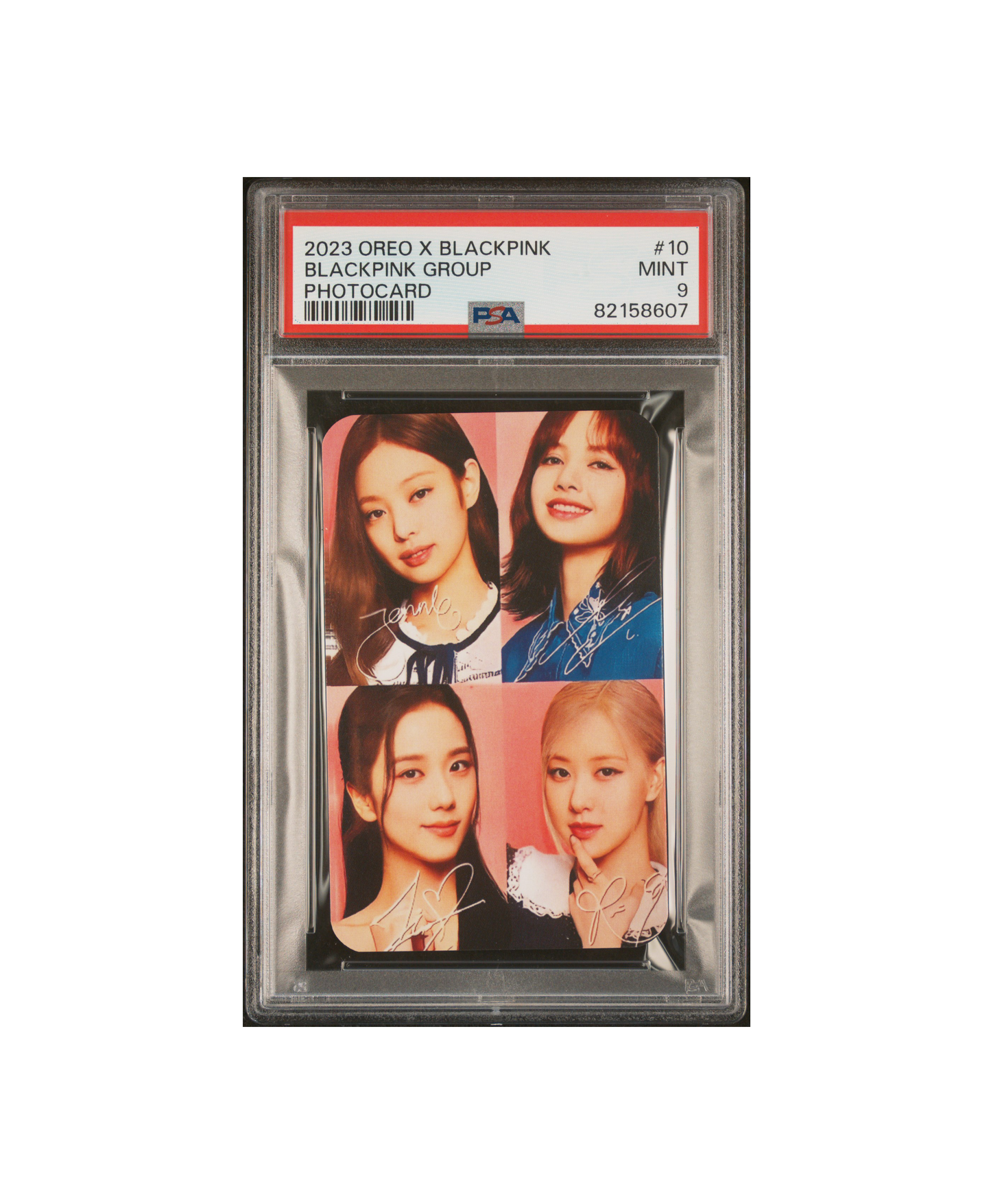 PSA 9 MINT 2023 OREO X BLACKPΙΝΚ BLACKPINK GROUP PHOTOCARD