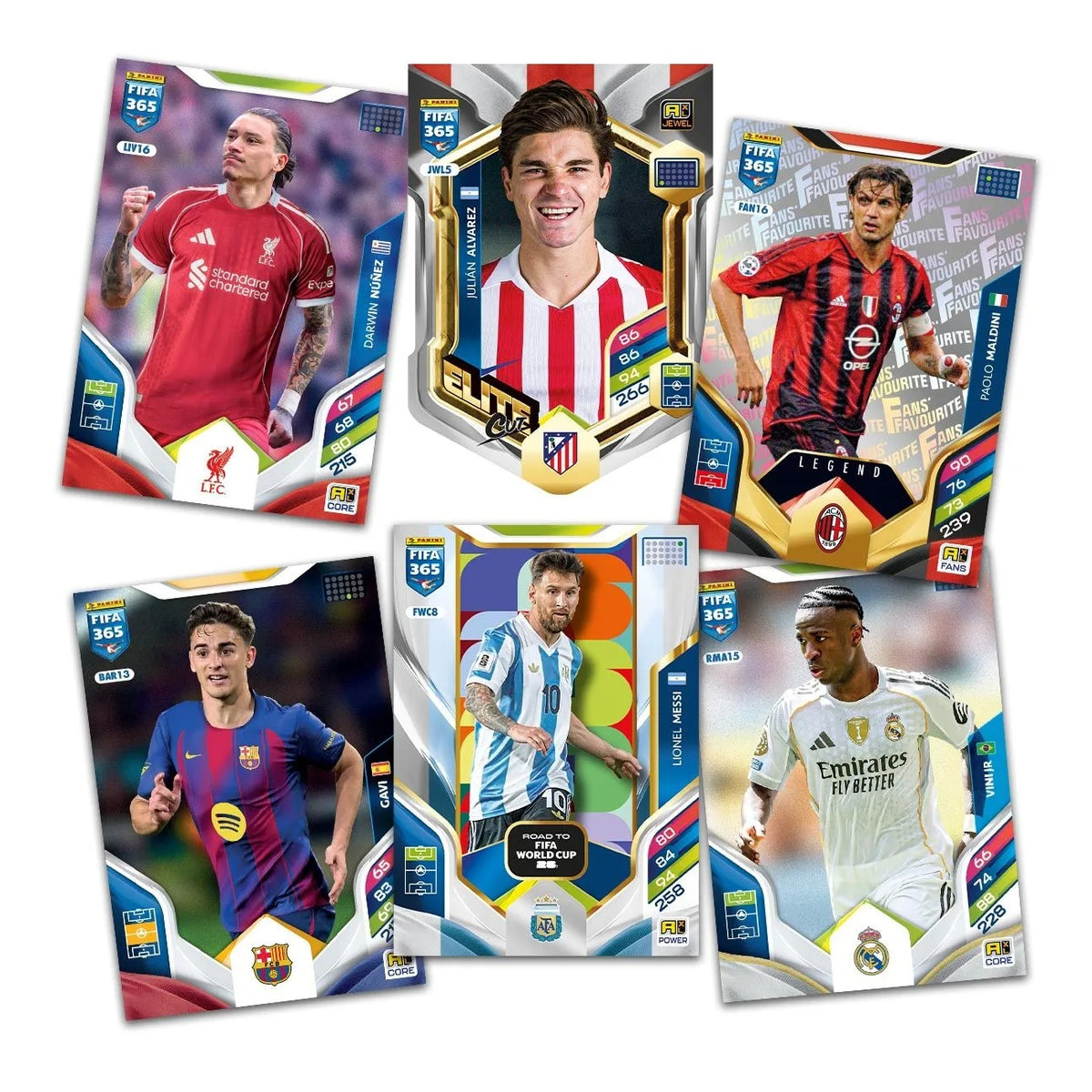 Blister 8 Booster Packs Adrenalyn FIFA 365 2026 TC Panini Cromos Anglais
