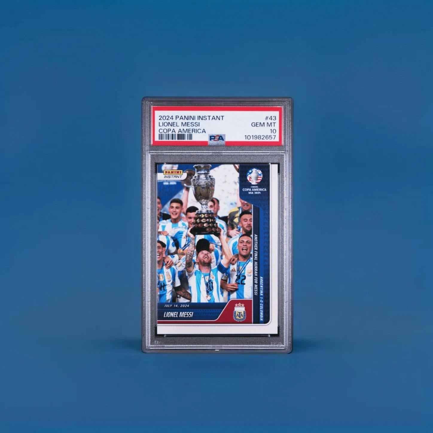 Lionel Messi PSA 10 GEM Mint 2024 Panini Instant Copa America