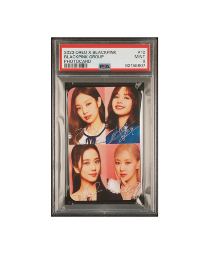 PSA 9 MINT 2023 OREO X BLACKPΙΝΚ BLACKPINK GROUP PHOTOCARD