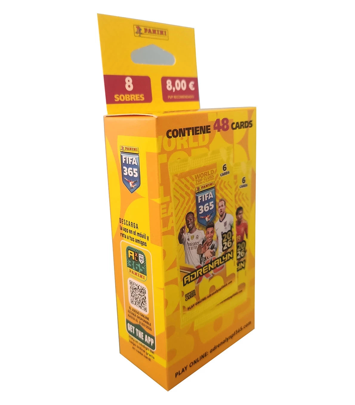Blister 8 Booster Packs Adrenalyn FIFA 365 2026 TC Panini Cromos Anglais